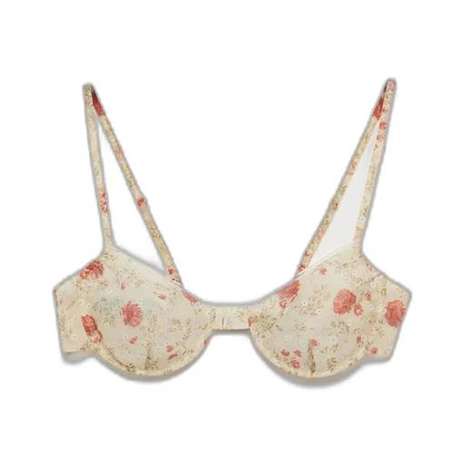 Printed nylonette bra