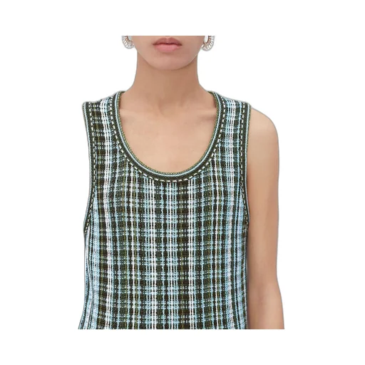 Cotton Viscose Check Top