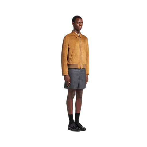 Suede bomber jacket