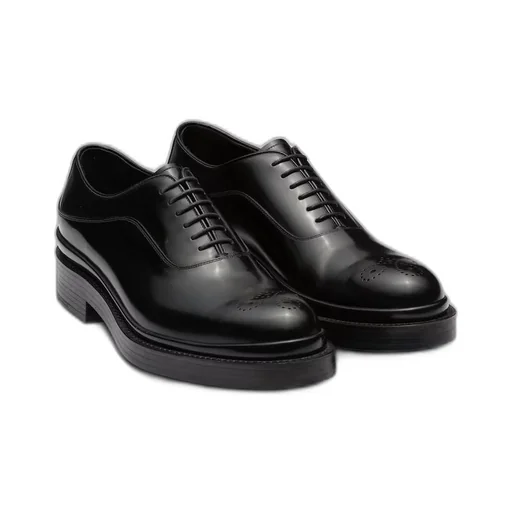 Brushed Leather Oxford Shoes