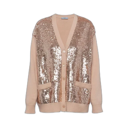 Cashmere and wool cardigan with sequins