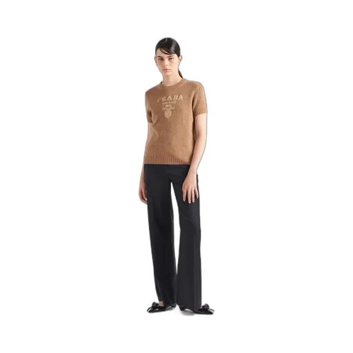 Wool, cashmere and lamé crew-neck sweater