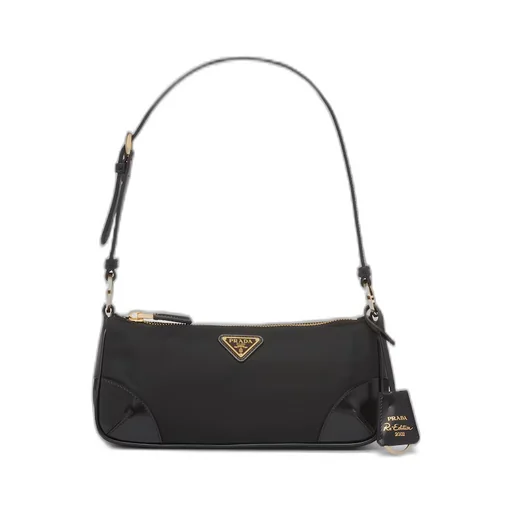 Re-Edition 2002 Re-Nylon and brushed leather shoulder bag