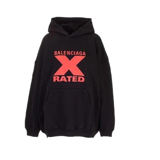 Micro Mark hooded Loose Hoodie Black