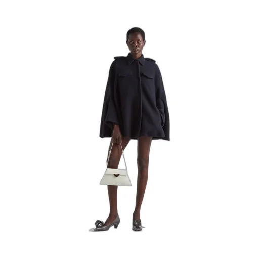 Single-breasted velour caban jacket