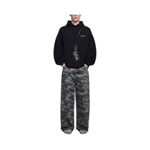 Wide Leg Camouflage Jeans