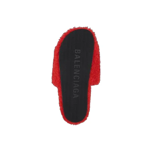 Furry Slide Red White