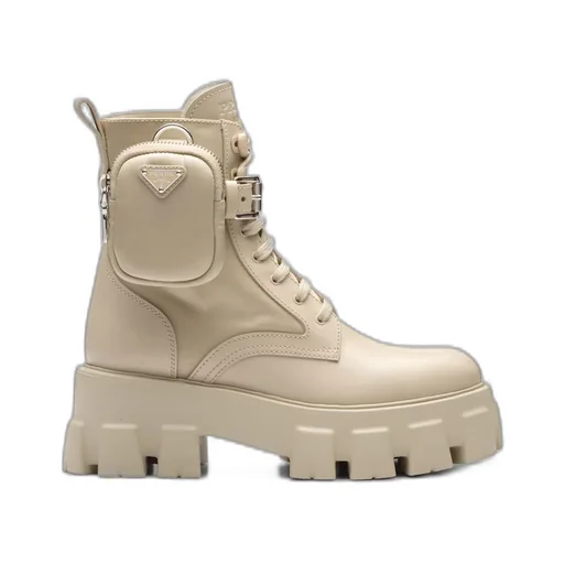 Monolith leather and Re-Nylon boots with pouch