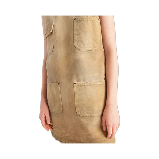 Sleeveless canvas mini-dress