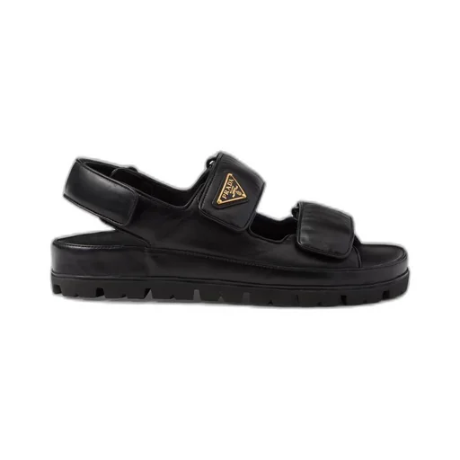 Flat nappa leather sandals