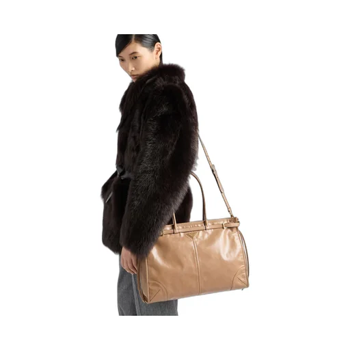Large leather handbag