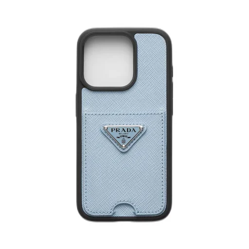 Saffiano leather cover for iPhone 15 Pro