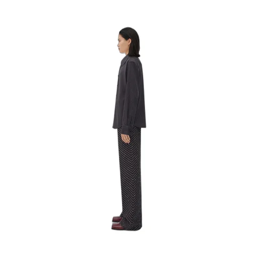 Cotton And Silk Stripe Shirt