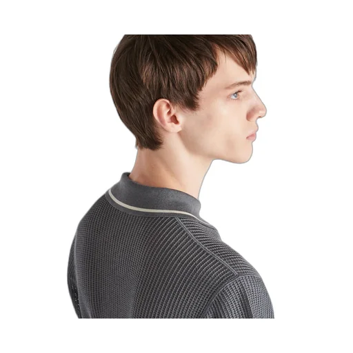 Silk and cotton polo shirt