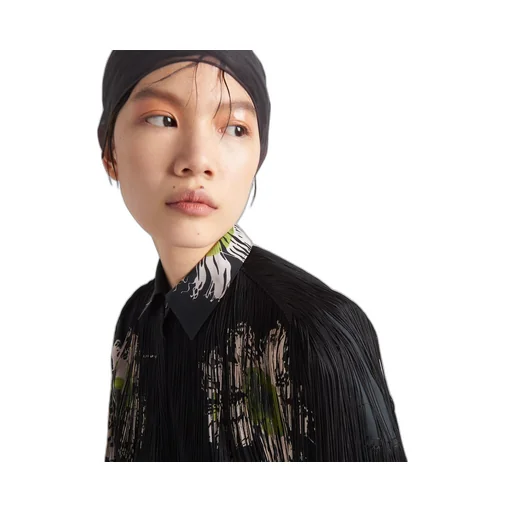 Printed poplin shirt