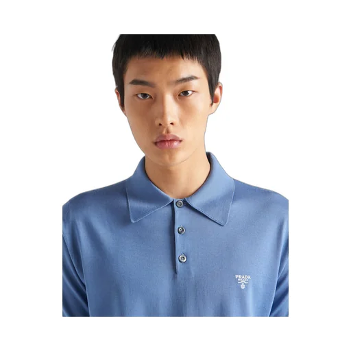 Superfine wool polo shirt