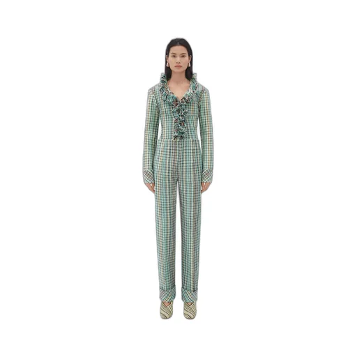 Cotton Check Trousers
