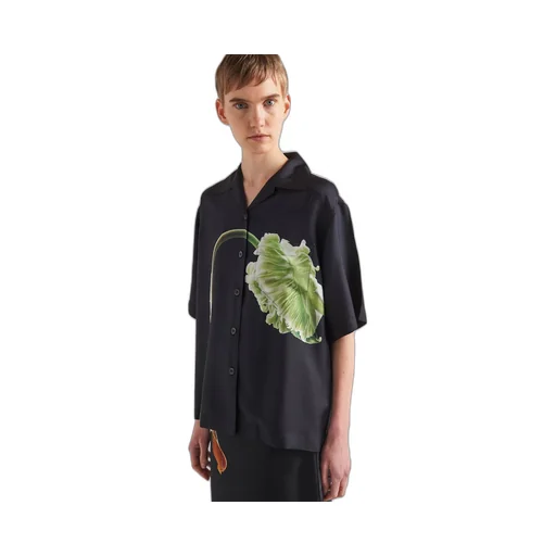 Printed twill shirt