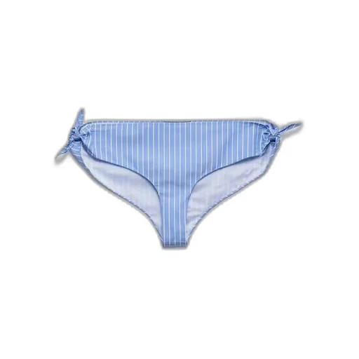 Striped poplin bikini bottom