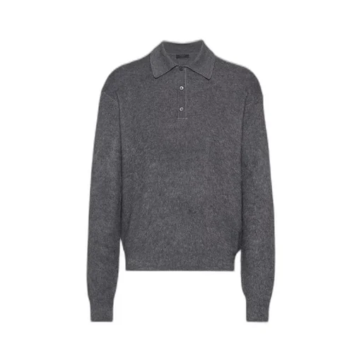 Cashmere and silk polo sweater