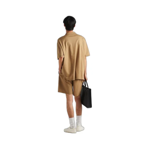 Oversized cotton polo shirt