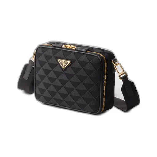 Prada Brique embroidered fabric bag
