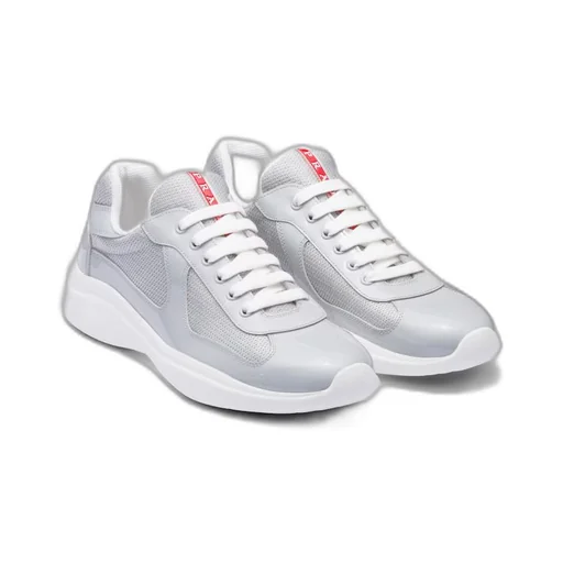 Patent leather and technical fabric Prada America's Cup sneakers