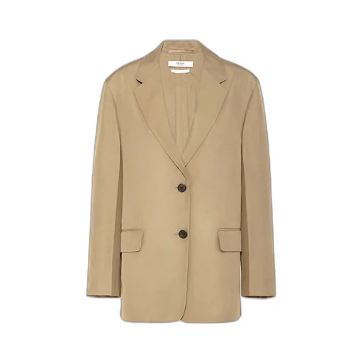 Single-breasted silk jacket