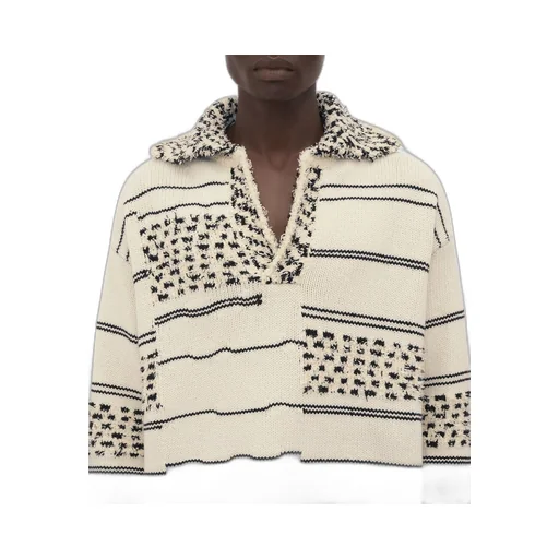 Cotton And Wool Textured Jumper