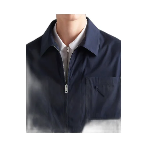 Stretch cotton blouson jacket