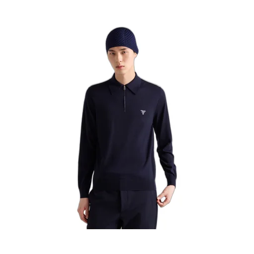 Superfine wool polo shirt