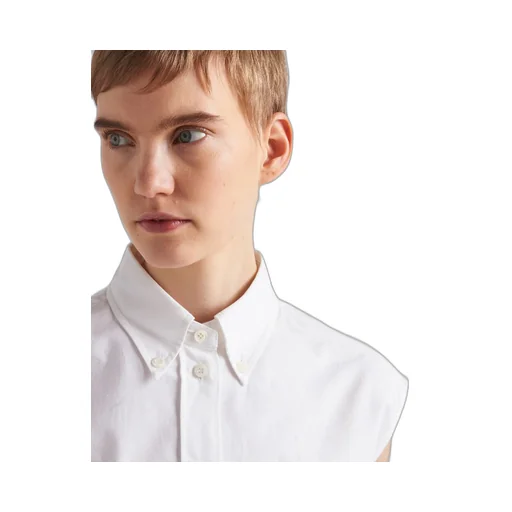 Embroidered Oxford cotton shirt