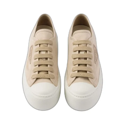 Laced fabric sneakers