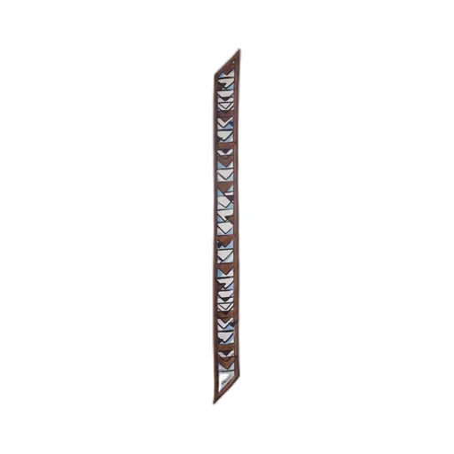 Printed twill skinny scarf