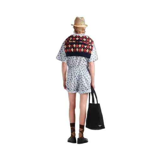 Printed cotton Bermudas