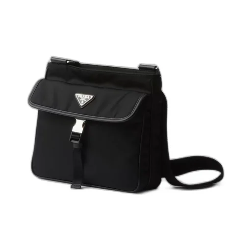 Re-Nylon and Saffiano leather shoulder bag