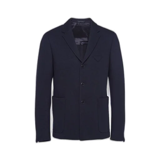 Single-breasted cashmere and wool jacket