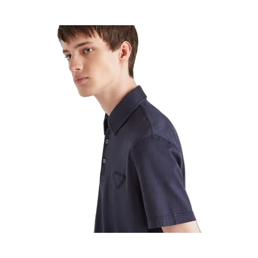 Short-sleeved cotton polo shirt