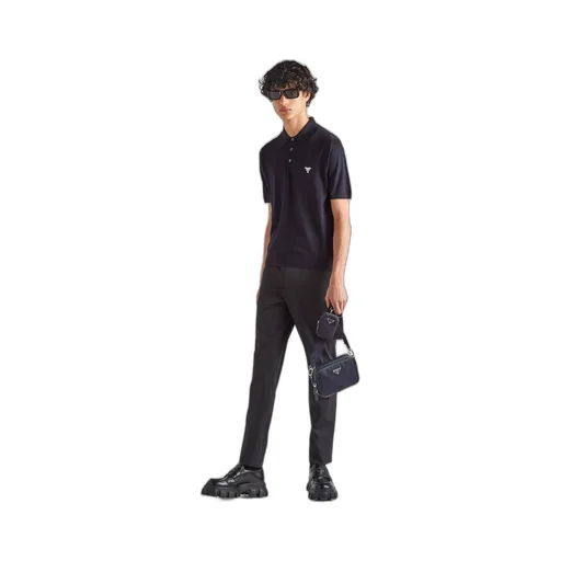 Superfine wool polo shirt