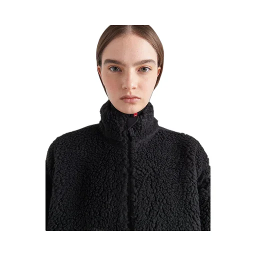 Double fleece and recycled technical fabric jacket