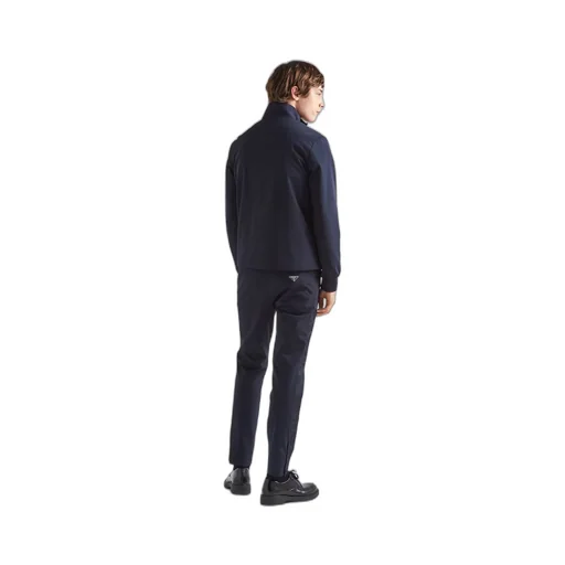 Stretch technical fabric zipper sweatshirt