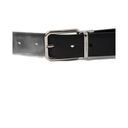 Reversible Saffiano and leather belt