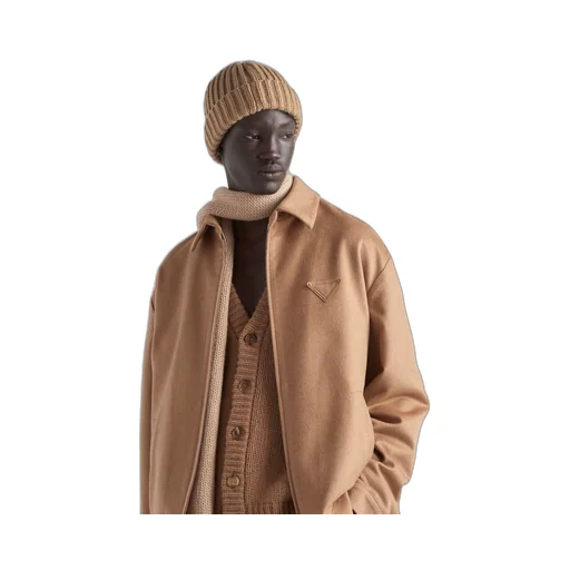 Camel hair blouson jacket