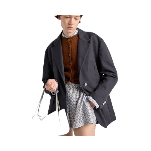 Single-breasted old canvas jacket