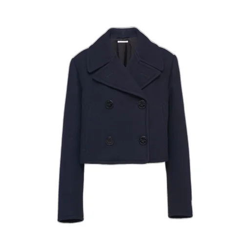 Double-breasted cloth peacoat