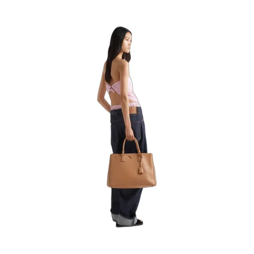 Extra-large Prada Galleria studded leather bag