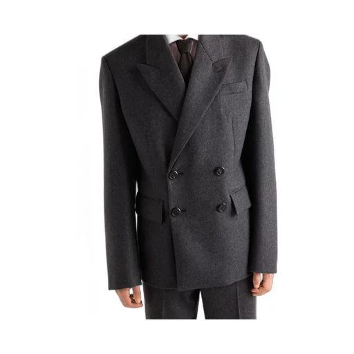 Double-breasted wool jacket