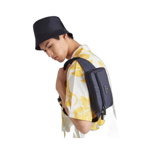 Re-Nylon and Saffiano leather belt bag