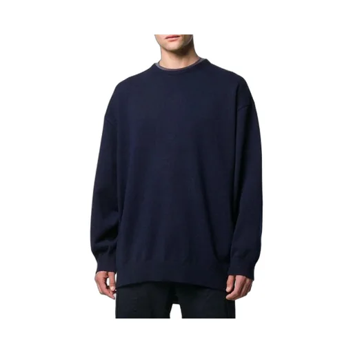 Back Logo Crew Neck Knit Cashmere Knit Sweatshirt