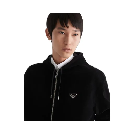 Cotton velvet blouson jacket